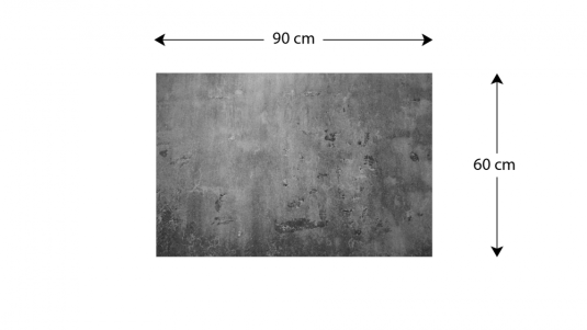 Kovový obraz beton 90x60 ALLboards METAL