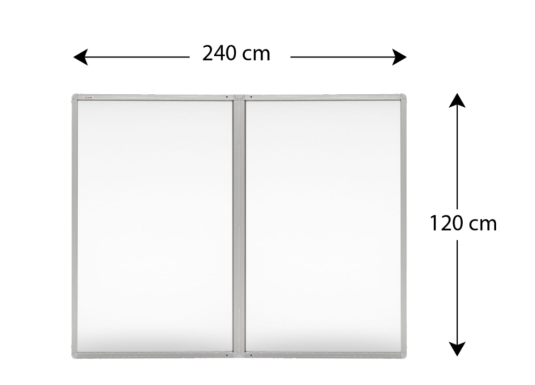 Magnetická vitrína v hliníkovém rámu - 240x120cm