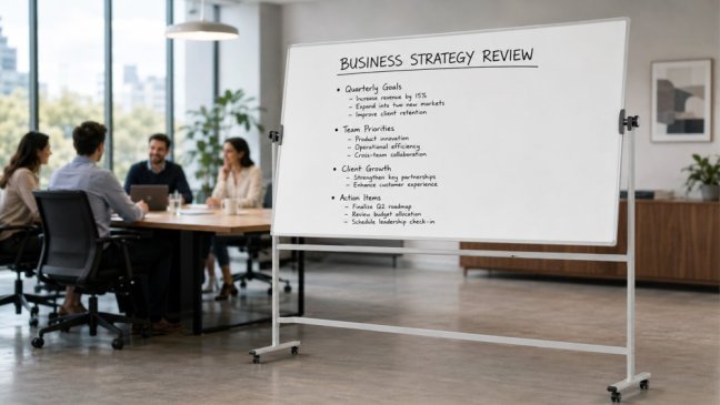 Mobilní tabule TM Idea, oboustranná, otočná, za sucha stíratelná, magnetická, 240x120 cm – řada FLEX