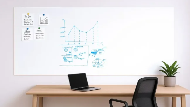 Magnetická tabuľa SLIMboard bezrámová zmazateľná za sucha 240x120 cm