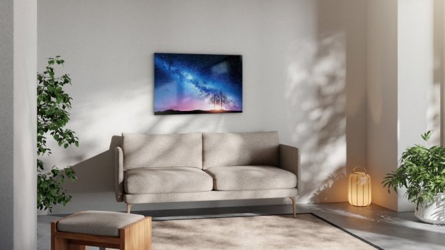 Magnetická tabuľa METALboards, mliečna dráha a strom 90x60 cm