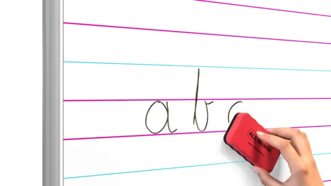 Magnetická tabule 120x90 cm -  linky pro výuku psaní