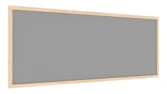 Textilná nástenka 100x40 cm ŠEDÁ v drevenom ráme
