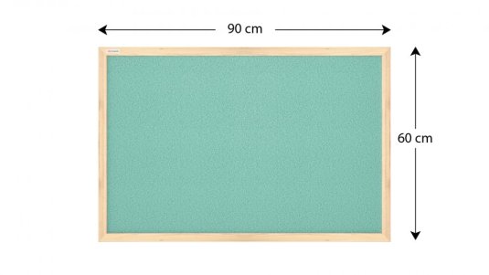 Allboards korková tabuľa 90x60 cm-MINT