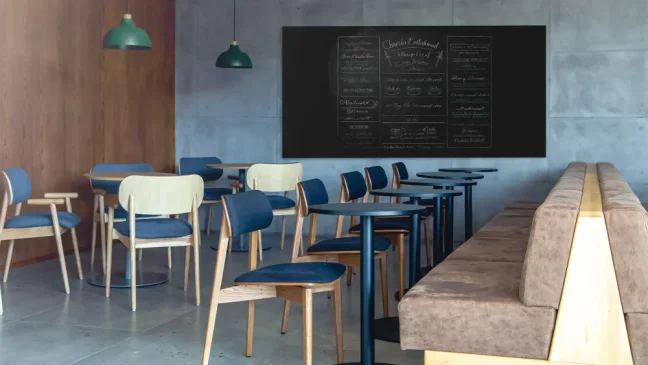 Bezrámová magnetická křídová tabule magnetický panel SLIMboard 240x120 cm + PŘÍSLUŠENSTVÍ ZDARMA