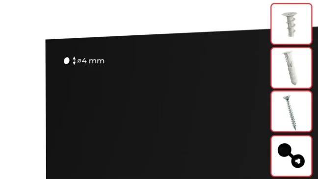 Bezrámová magnetická kriedová tabuľa magnetický panel SLIMboard 60x5 cm