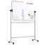 Mobilní tabule TM Idea, oboustranná, otočná, za sucha stíratelná, magnetická, 120x90 cm – řada FLEX