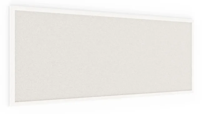 Korková tabule bílá barva korku 100x40 cm dřevěný rám lakovaný BÍLÝ