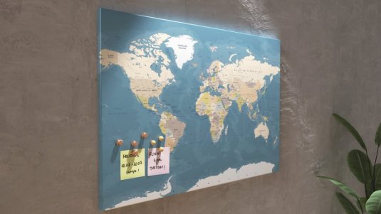 Obraz Mapa sveta 90x60 ALLboards CANVAS