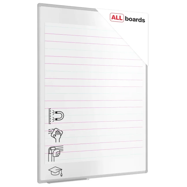 Magnetická tabule 120x90 cm -  linky pro výuku psaní