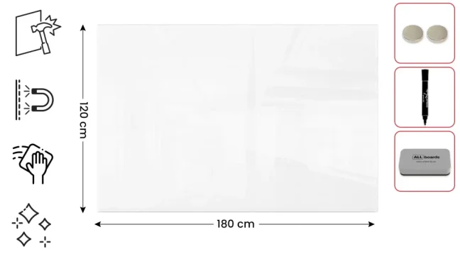 Sklenená tabuľa 180x120 ALLboards PREMIUM
