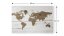 Magnetická tabuľa METALboards, mapa sveta vo svetlých farbách  60x40 cm