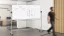 Mobilní tabule TM Idea, oboustranná, otočná, za sucha stíratelná, magnetická, 220x100 cm – řada FLEX
