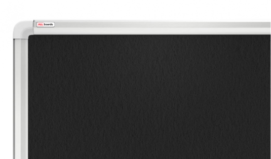Allboards textilní nástěnka 90x60 cm (černá)