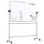 Mobilní tabule TM Idea, oboustranná, otočná, za sucha stíratelná, magnetická, 150x100 cm – řada FLEX