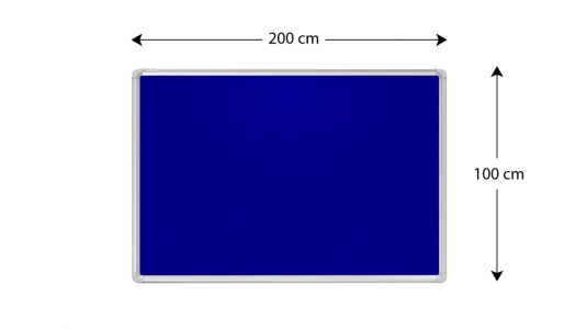 Allboards textilná nástenka 200x100 cm (modrá)