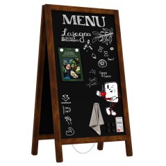 Magnetický křídový reklamní stojan voděodolný 80x45 cm KLASICKÁ HNĚDÁ