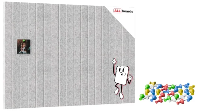 Filcové panely na zeď 90×60 cm šedé