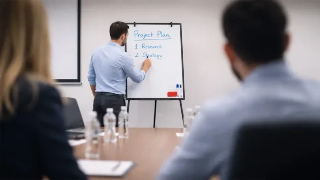 Suchostierateľný magnetický flipchart 90×60 cm – čierny