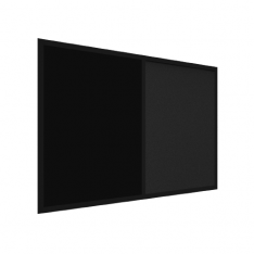 Tabule COMBI -černý korek a magnetická černá tabule 90x60 cm +černý lakovaný dřevěný rám