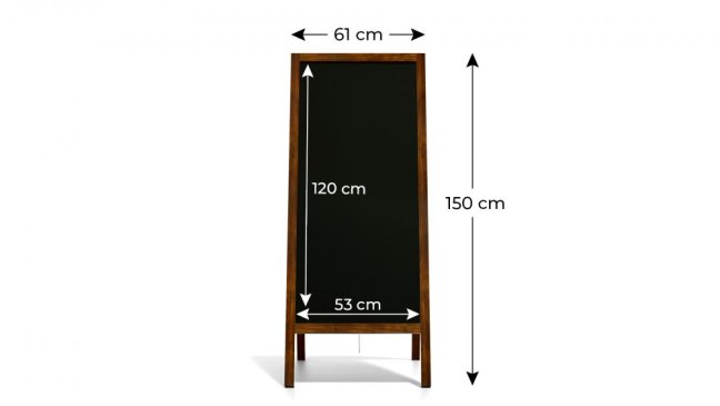 Allboards reklamné áčko ako kriedová tabuľa 150x61 cm