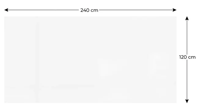 Magnetická tabuľa SLIMboard bezrámová zmazateľná za sucha 240x120 cm