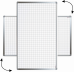 Magnetická tabule 120x90 čtverce ALLboards PREMIUM