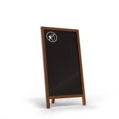 Reklamné áčko s kriedovou tabuľou 78x44 cm- jednostranné,hnedý rám