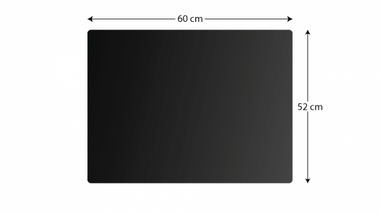 Skleněná kuchyňská deska ČERNÁ 60x52cm - krájecí, ochranná deska