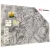 Potištěná korková tabule ZKAMEŇELÉ DŘEVO 90x60 cm, dřevěný rám
