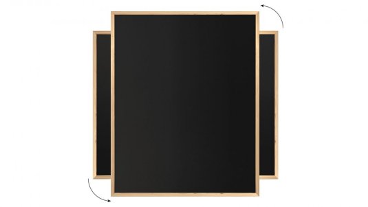 Čierna kriedová tabuľa 100x80 cm, drevený rám, ECO