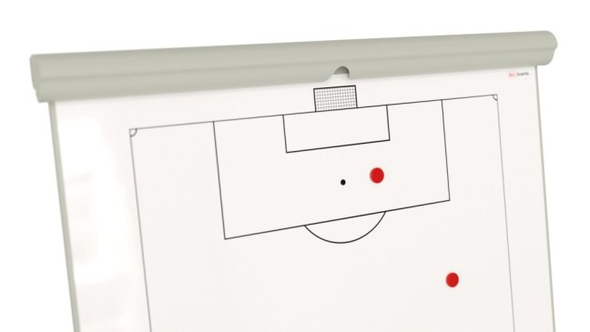 Taktická tabule flipchart FOTBAL 100x70 cm – magnetická bílá tréninková tabule