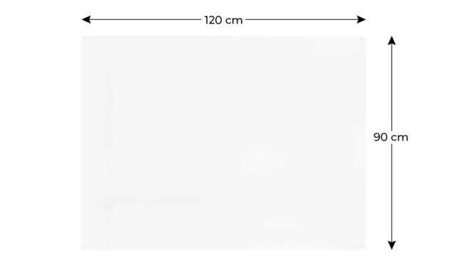 Magnetická tabule SLIMboard bezrámová smazatelná za sucha 120x90 cm