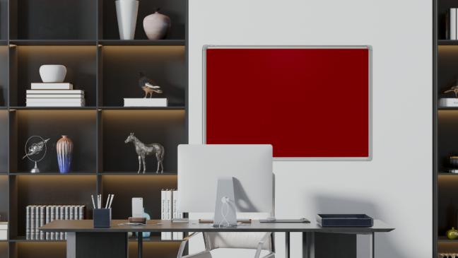 Allboards textilní nástěnka 90x60 cm (červená)