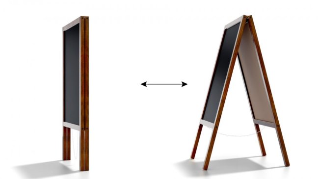 Reklamní áčko s křídovou tabulí 118x61 cm
