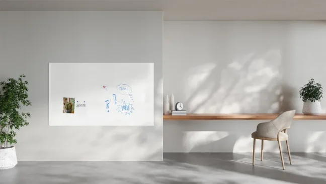 Magnetická tabuľa SLIMboard bezrámová zmazateľná za sucha 200x120 cm