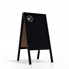Allboards reklamné áčko s kriedovou tabuľou 118x61 cm - čierné