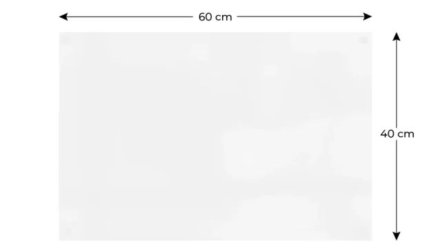 Magnetická tabuľa SLIMboard bezrámová zmazateľná za sucha 60x40 cm