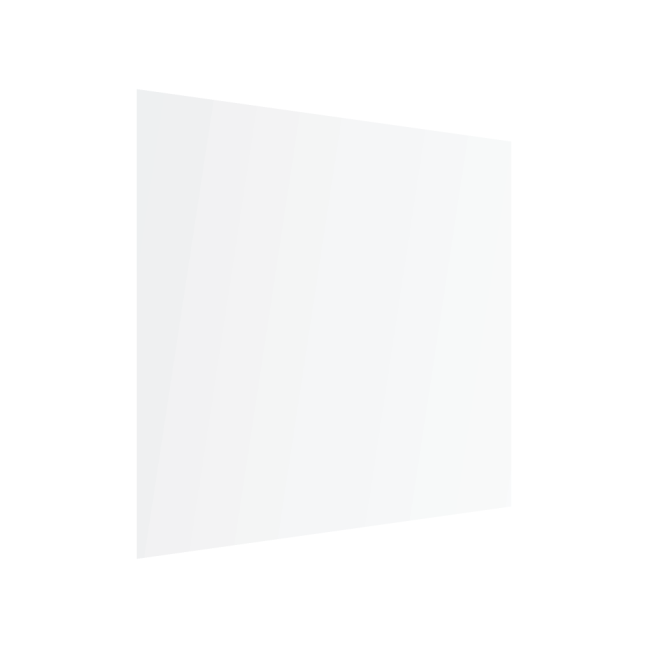 Sklenená kuchynská doska BIELA – 60x65 cm – vhodná za varnú dosku