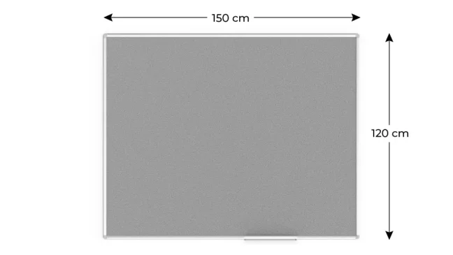 Allboards textilní nástěnka 150x120 cm (šedá)