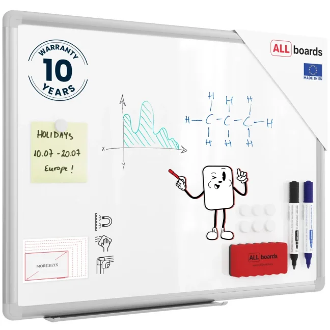 Allboards biela magnetická tabuľa 60x45 cm