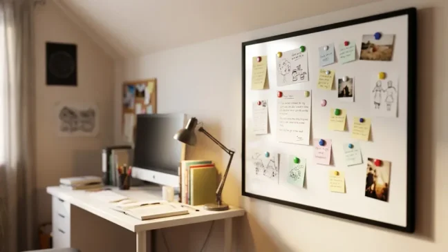 Magnetická suchostěrná tabule bílá 100 × 80 cm – černý dřevěný rám