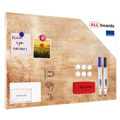 Magnetická tabuľa METALboards, masívne drevo 60x40 cm