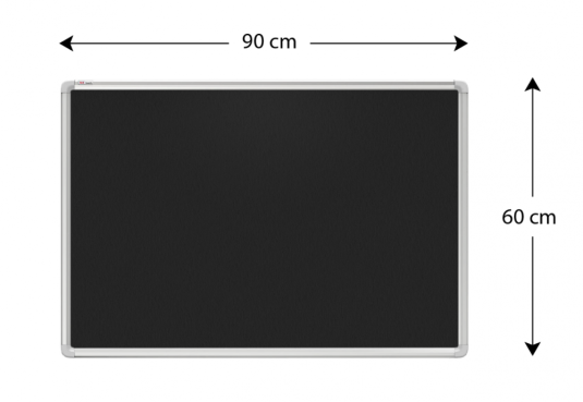 Allboards textilná nástenka 90x60 cm (čierna)