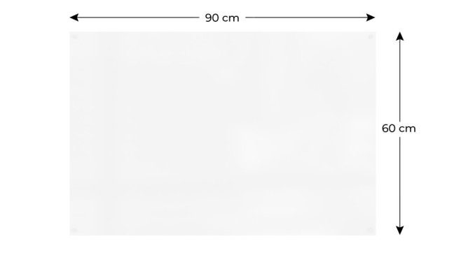 Magnetická tabuľa SLIMboard bezrámová zmazateľná za sucha 90x60 cm