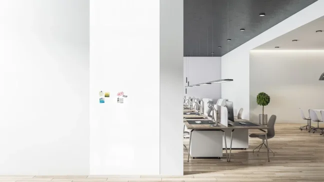 Magnetická tabule SLIMboard bezrámová smazatelná za sucha 300x120 cm