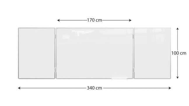 Allboards tabuľa Triptych 100x170 // 340 cm