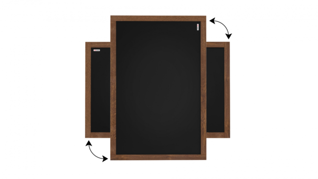 Allboards tabuľa čierna kriedová v drevenom ráme 50x40 cm