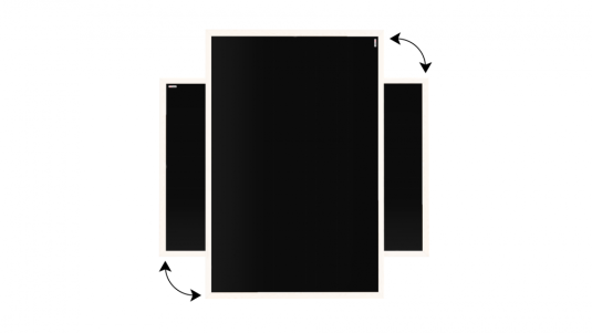 Tabuľa čierna kriedová v bielom drevenom ráme 60x40 cm