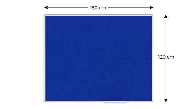 Allboards textilní nástěnka 150x120 cm (modrá)